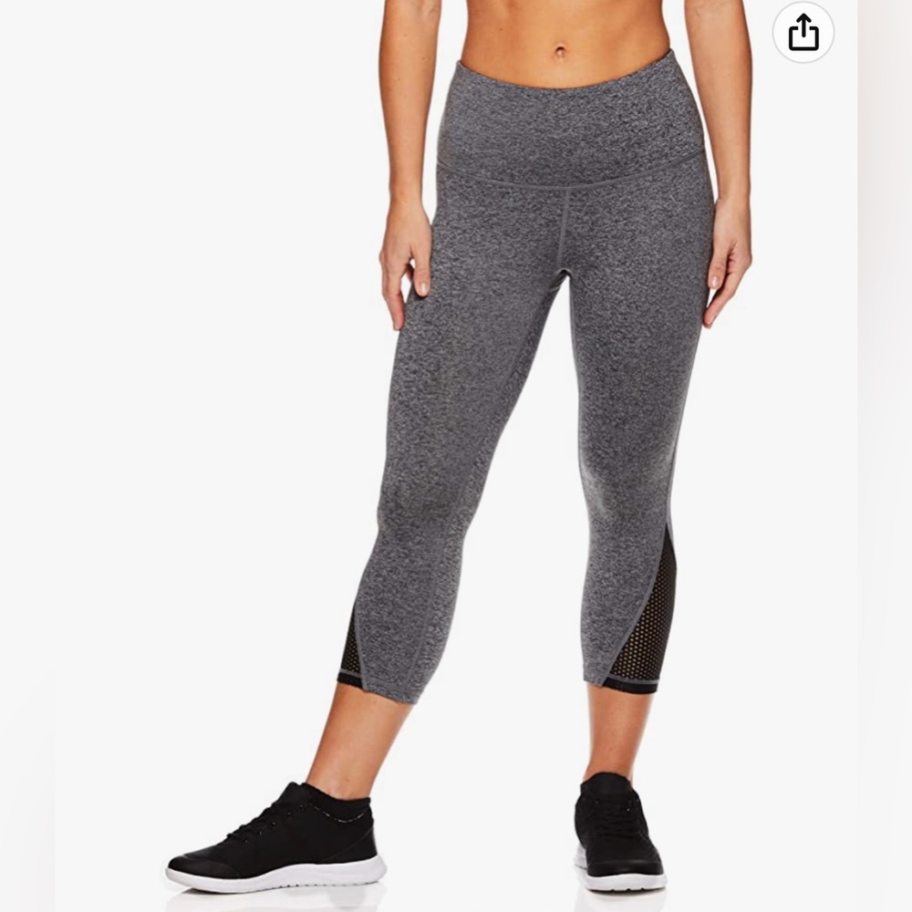 Head Women’s Heather Gray Crop Legging Capri Activewear High Rise Size XS
